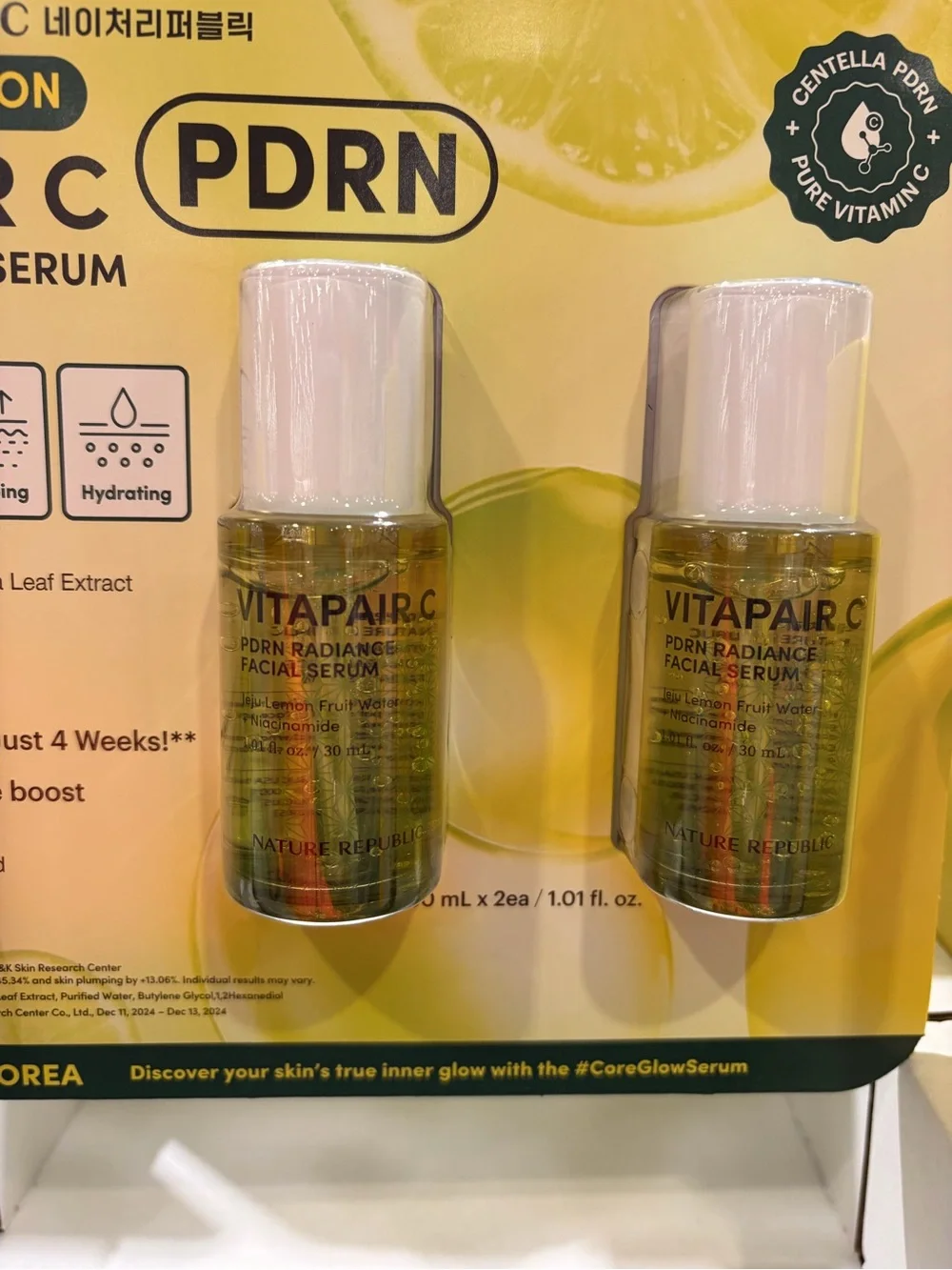 Jeju green lemon Vitapair C PDRN Radiance Facial Serum — value duo pack sealed